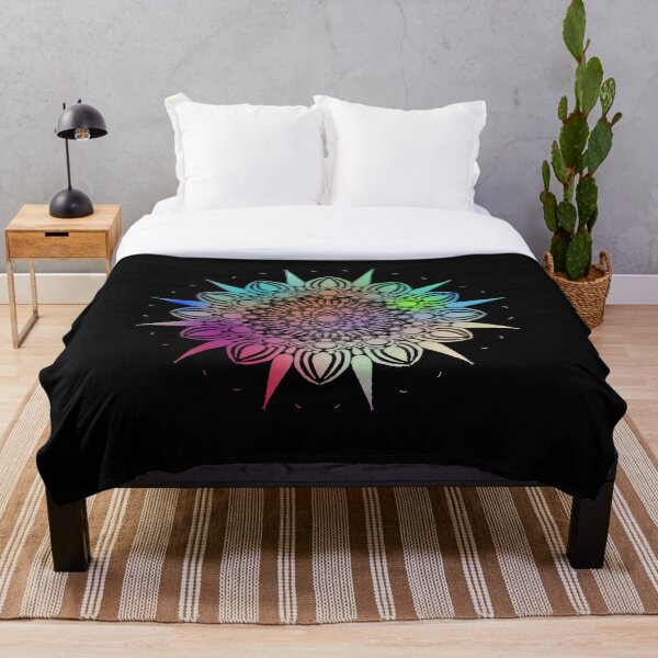 Item preview, Multicolored Mandala with Black Background I designed and sold by RayneMoonchild.