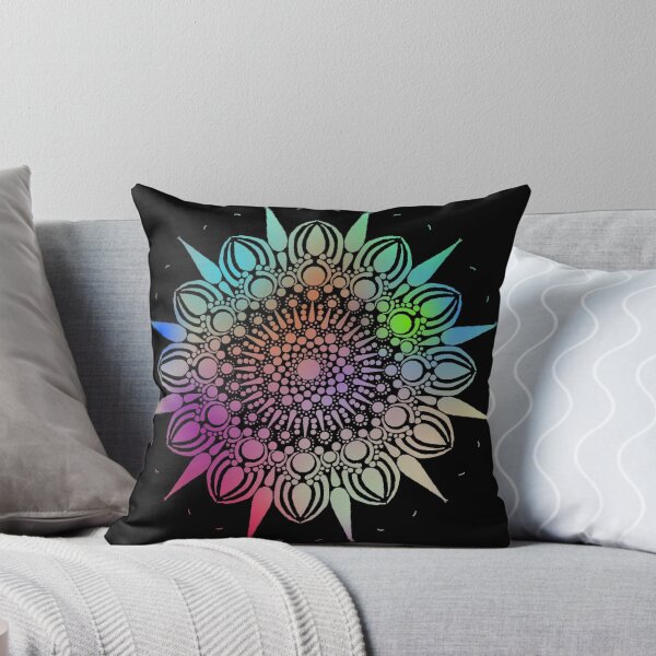 Item preview, Multicolored Mandala with Black Background I designed and sold by RayneMoonchild.