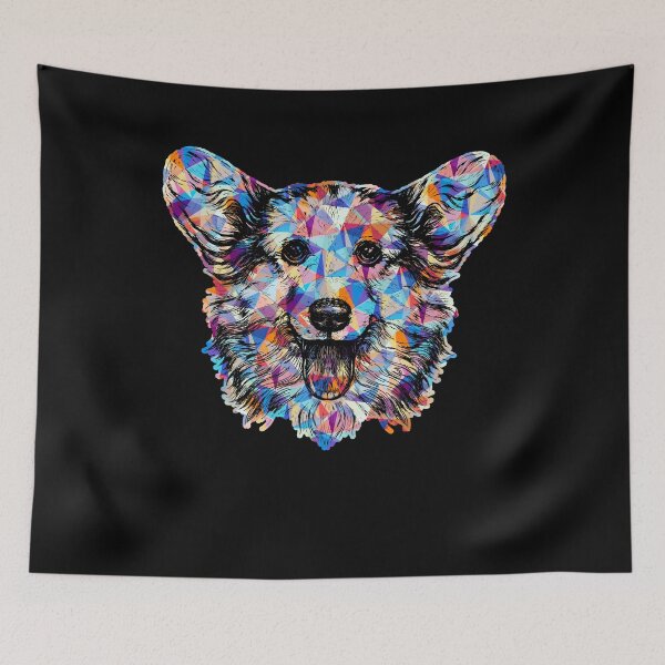 Item preview, Cool And Awesome Pembroke Welsh Corgi Geometrice Peacock Geometric designed and sold by UnknownArtistt.