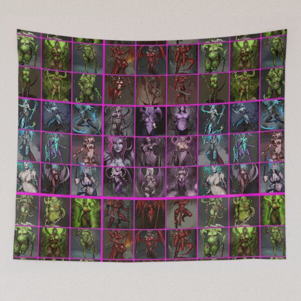 Item preview, The 4 Chaos Gods 40K pinups (patterns) designed and sold by BooRat.