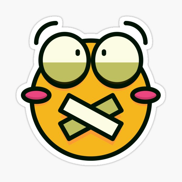 "Quiet Emoji" Sticker for Sale by Aprooven Redbubble