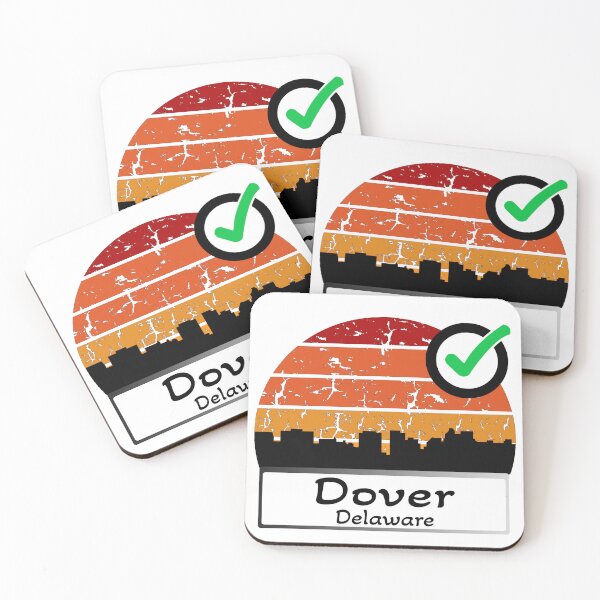 Item preview, Dover Delaware united states of america Skyline vintage black  designed and sold by WhereIsTravis.