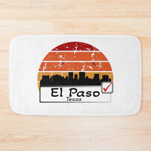 Item preview, El Paso Texas united states of america Skyline vintage black  designed and sold by WhereIsTravis.