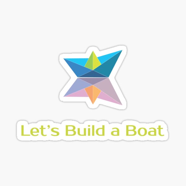 Let's Build a Boat coloured logo Sticker