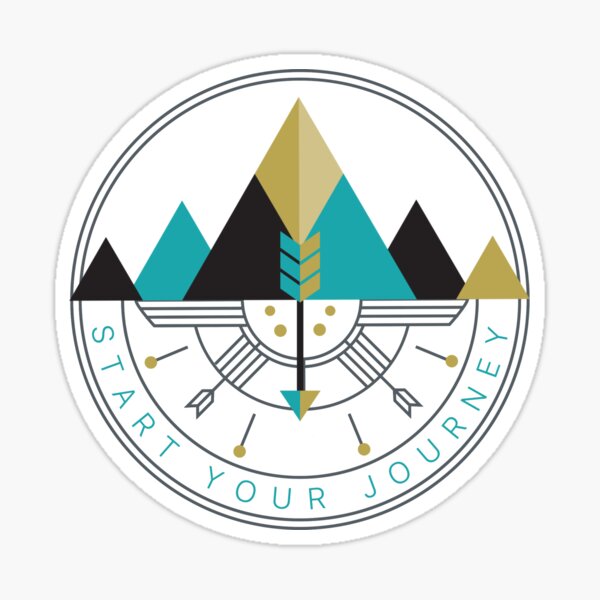 Empieza tu viaje Insignia de aventura Pegatina