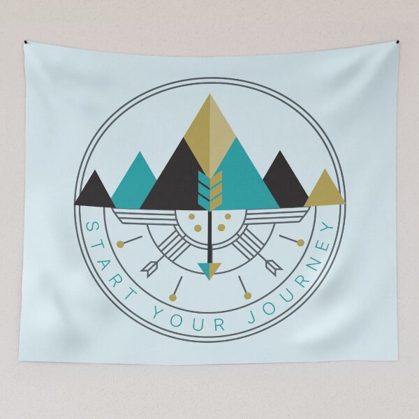 Item preview, Start Your Journey Adventure Badge designed and sold by BunnyThePainter.