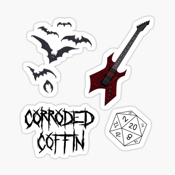 Item preview, Corroded Coffin Sticker Pack designed and sold by Sleepy Bee Art.