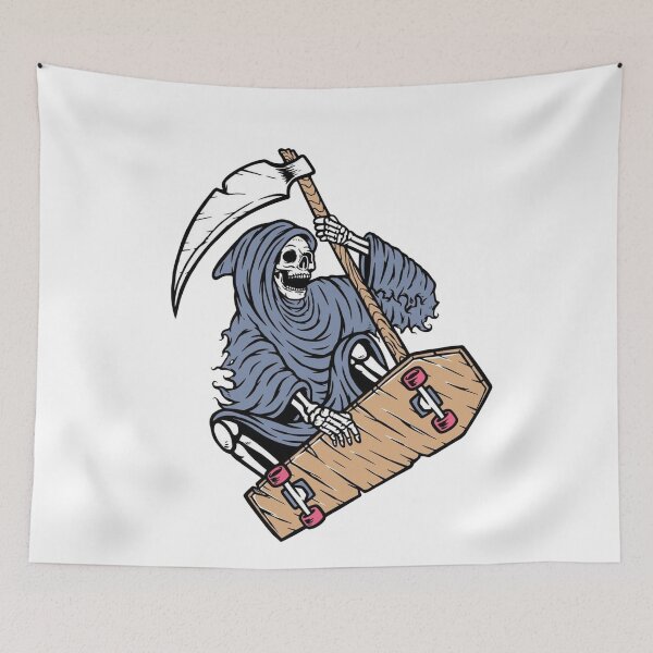 Item preview, Funny grim reaper skateboard designed and sold by Michael342.