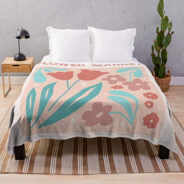 Item preview, "flower market" california boho/groovy Matisse blobs abstract sign designed and sold by SunwaveStickers.