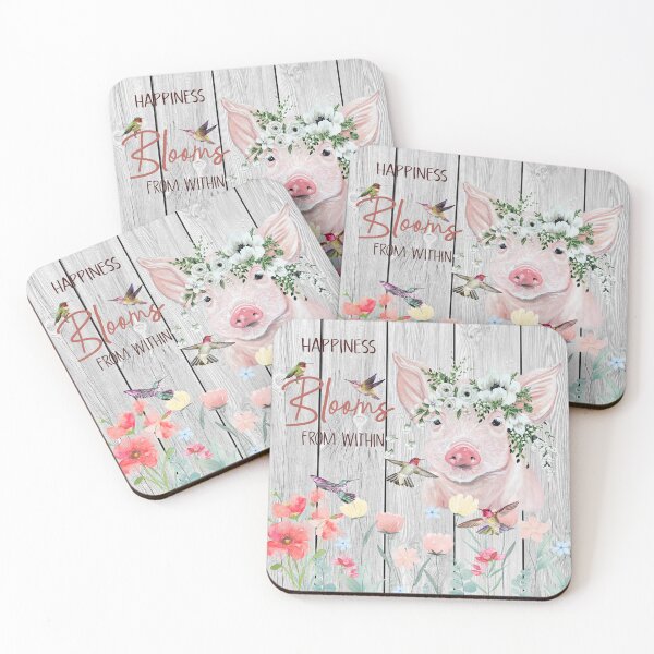 Item preview, Happiness Blooms From Within Pig designed and sold by GunillaBlau.