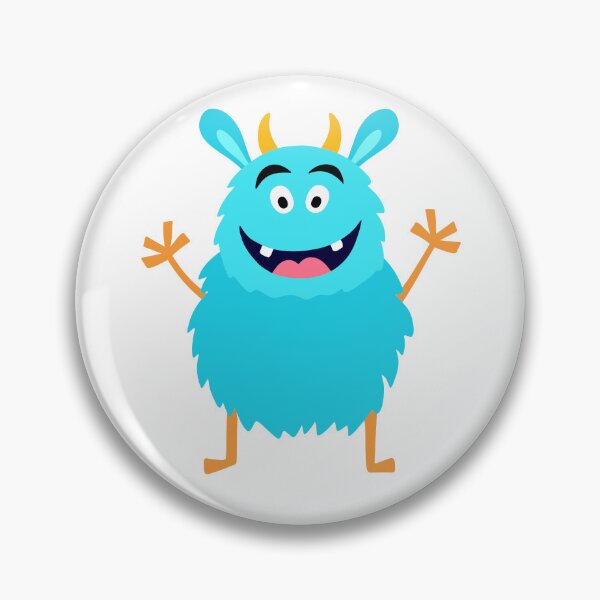 Item preview, cute little crazy fluffy monster designed and sold by ElenaJoyDesign.
