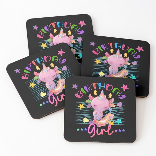 Item preview, Axolotl Unicorn Birthday Girl Party Theme Colorful designed and sold by Nzgiftsandmore.