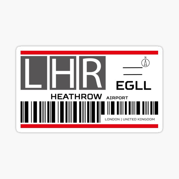 Destination London Heathrow Airport Sticker