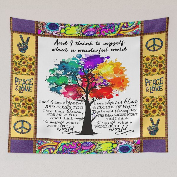 Item preview, Hippie I See Skies Of Blue Peace And Love designed and sold by GunillaBlau.
