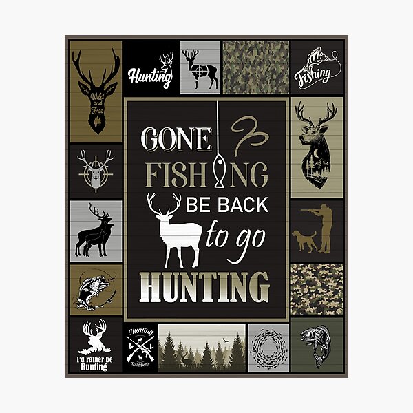 Gone Fishing Be Back Soon To Go Hunting T shirt Design In Svg