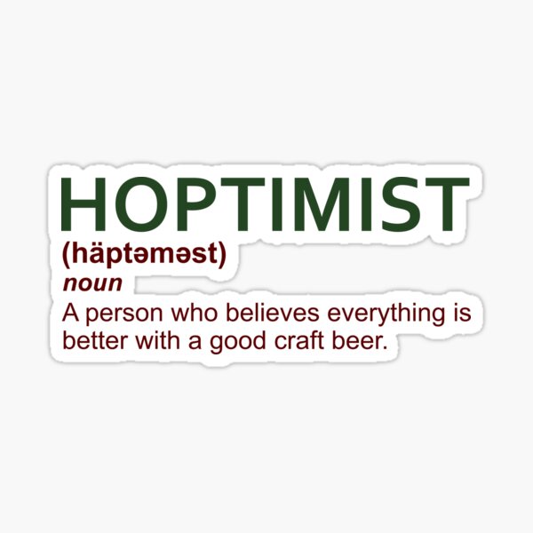 Item preview, HOPTIMIST Design for Craft Beer Lovers  designed and sold by webdango.