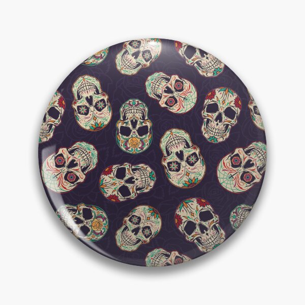 Item preview, Gothic Skull On Black Background Seamless Pattern  designed and sold by ShawnDzign.