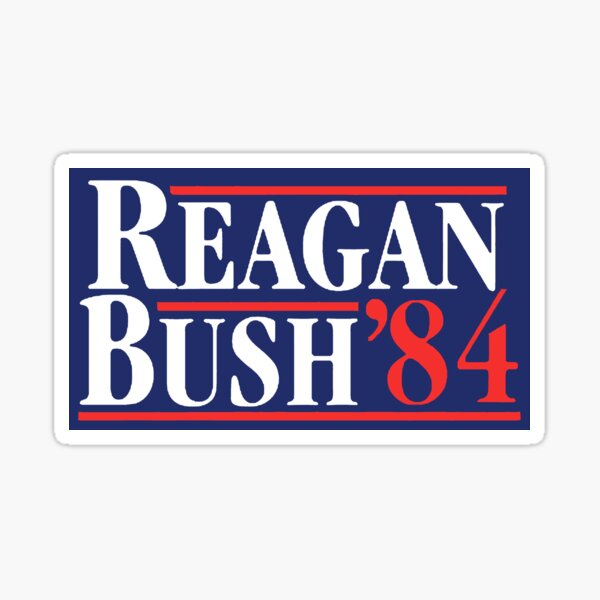 Reagan Bush 84 Sticker