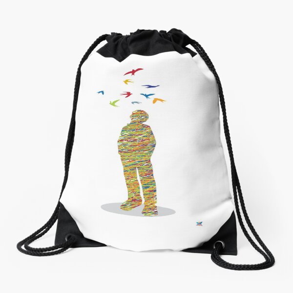 Dreamer (multi colours) Drawstring Bag
