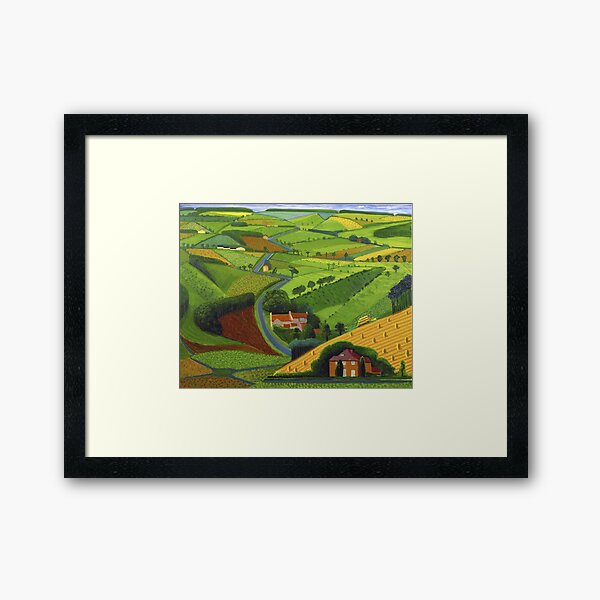 The Road Across the Wolds Framed Art Print