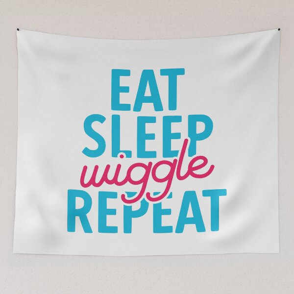 Item preview, Copy of Eat Sleep Wiggle Fun Repeat | Funny designed and sold by DrawingBoard.