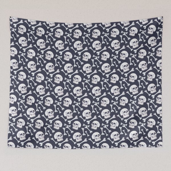 Item preview, Gothic Skull Cross On Black Background Seamless Pattern  designed and sold by ShawnDzign.