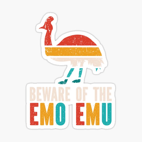 Item preview, Beware Emo Emu Funny Cassowary Lover  designed and sold by eternallygifted.