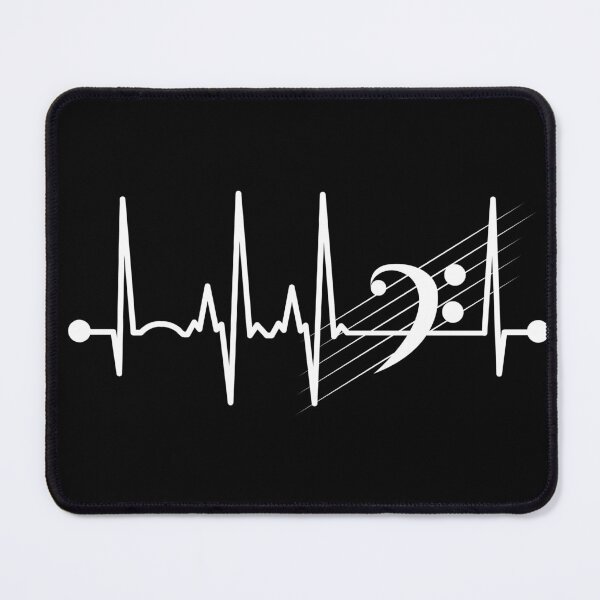 Item preview, Bass Clef Heartbeat designed and sold by pixelone.