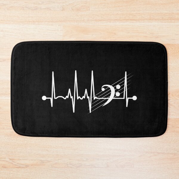 Item preview, Bass Clef Heartbeat designed and sold by pixelone.