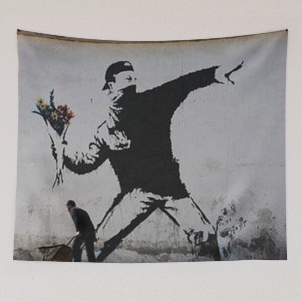 Item preview, Banksy Rage, Flower Thrower – Jerusalem designed and sold by IMPHives.