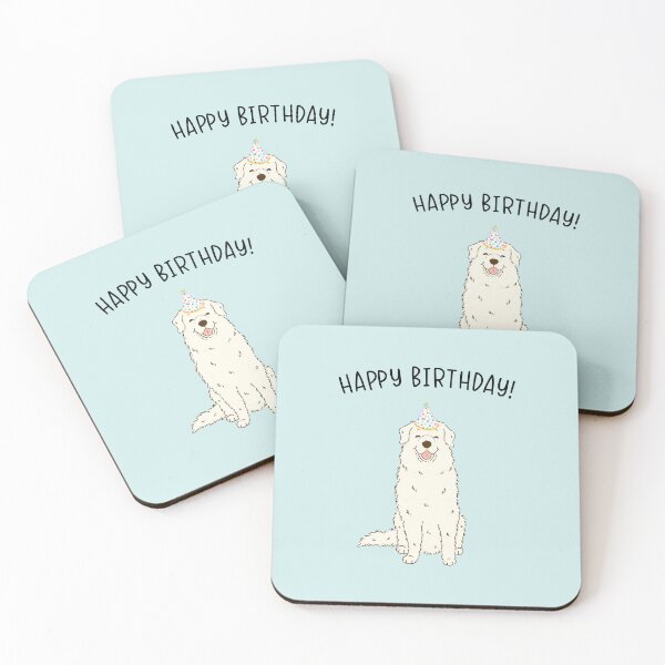 Item preview, Great Pyrenees PYR Pyrenean Mountain Dog Happy Birthday designed and sold by thepawster.