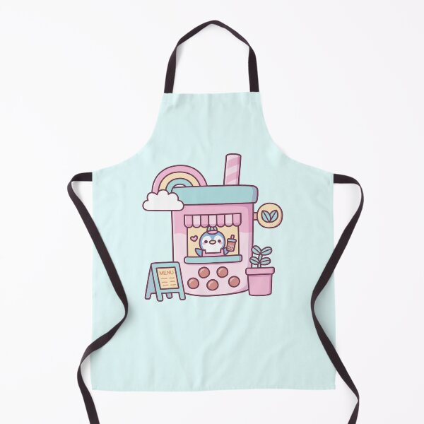 Item preview, Cute Penguin Running A Bubble Tea Cafe designed and sold by rustydoodle.