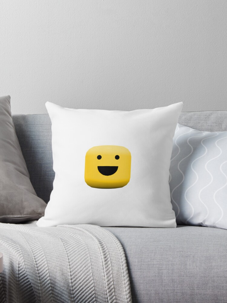 Happy Roblox Noob Throw Pillow By Inoobe Redbubble - happy roblox noob iphone case by inoobe