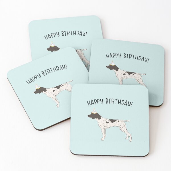 Item preview, Black GSP German Shorthaired Pointer Dog Happy Birthday designed and sold by thepawster.