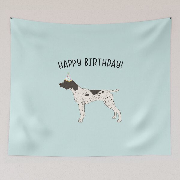 Item preview, Black GSP German Shorthaired Pointer Dog Happy Birthday designed and sold by thepawster.
