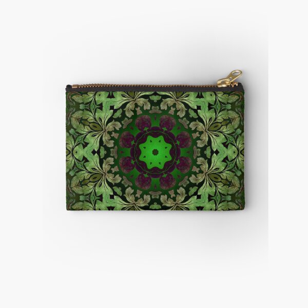 Item preview, Renaissance art  bohemian print forest green Mandala  designed and sold by LEILA ART SPACE.