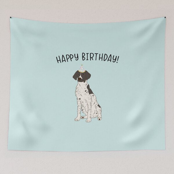 Item preview, Black GSP German Shorthaired Pointer Dog Happy Birthday designed and sold by thepawster.