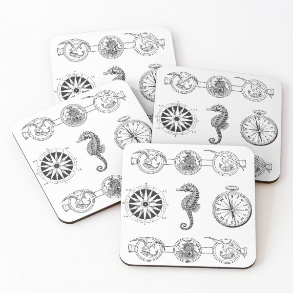 Item preview, Sailor Life Compas And Sea Horse designed and sold by ArtOfStars.