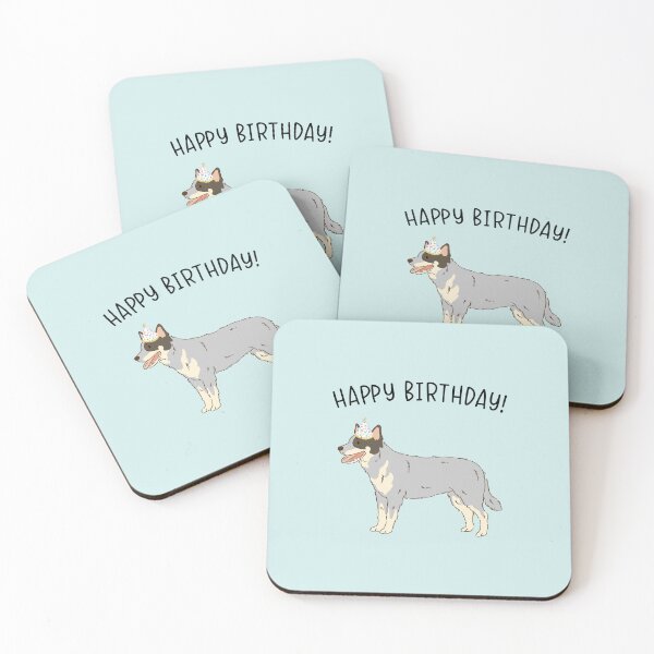 Item preview, Blue Heeler Australian Cattle Dog Happy Birthday designed and sold by thepawster.