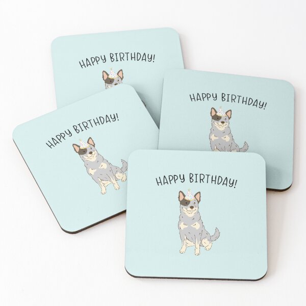 Item preview, Blue Heeler Australian Cattle Dog Happy Birthday designed and sold by thepawster.