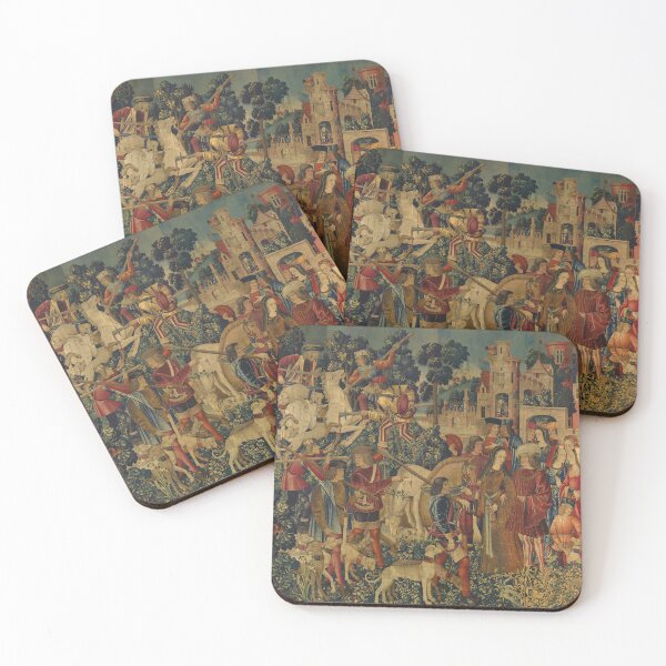 Item preview, 6. The Hunters Return to the Castle (from the Unicorn Tapestries) (1495–1505) designed and sold by unsung.art [].