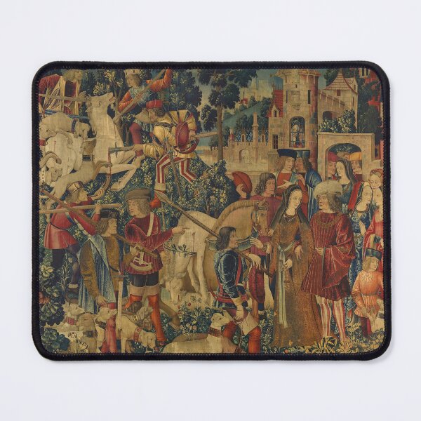 Item preview, 6. The Hunters Return to the Castle (from the Unicorn Tapestries) (1495–1505) designed and sold by unsung.art [].