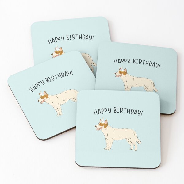 Item preview, Red Heeler Australian Cattle Dog Happy Birthday designed and sold by thepawster.