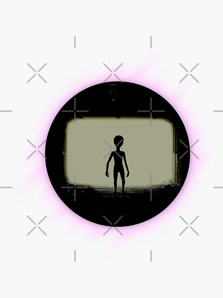 "Alien Comes Out" Sticker for Sale by KrompiX | Redbubble