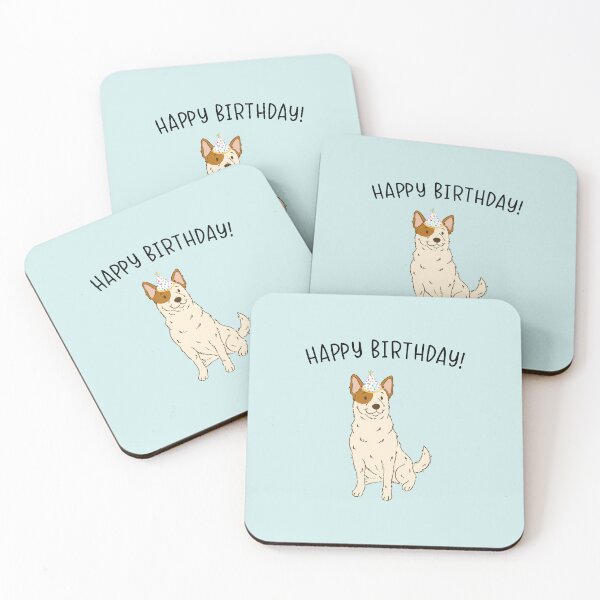 Item preview, Red Heeler Australian Cattle Dog Happy Birthday designed and sold by thepawster.