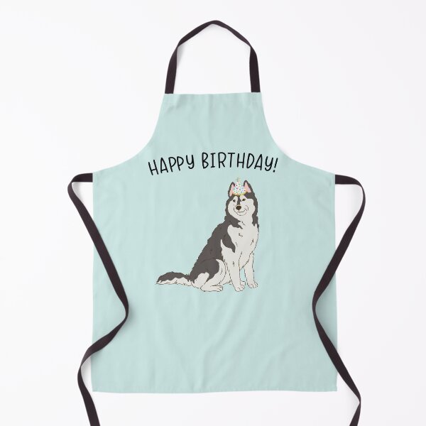 Item preview, Black Siberian Husky Huskies Dog Happy Birthday designed and sold by thepawster.