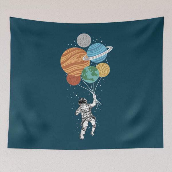 Item preview, Astronaut holding Planet Balloons Solar  designed and sold by LianaGlynn.