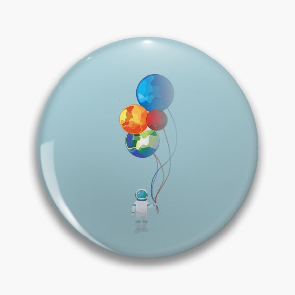 Item preview, Astronaut In Space Holding Planet Balloon designed and sold by LianaGlynn.