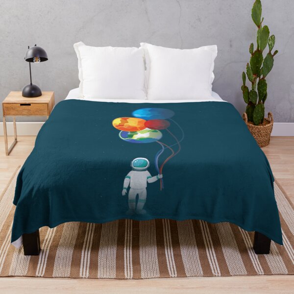 Item preview, Astronaut In Space Holding Planet Balloon designed and sold by LianaGlynn.