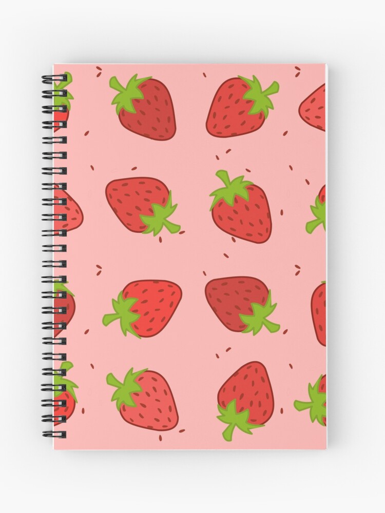 Cuaderno de espiral «Patrón de fresa» de Speeros | Redbubble